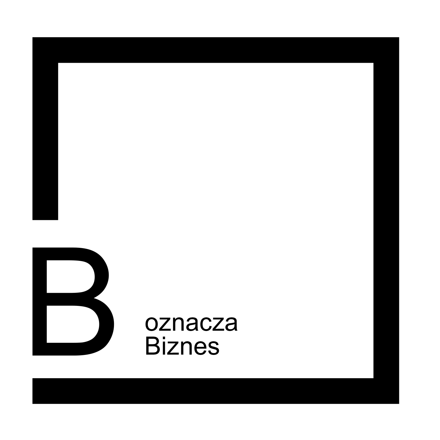 B oznacza Biznes - Architektura i Biznes